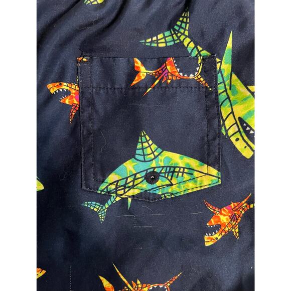 Lands End Swim Trunks Boys Size Large 10-12‎ Printed Volley - Picture 5 of 8